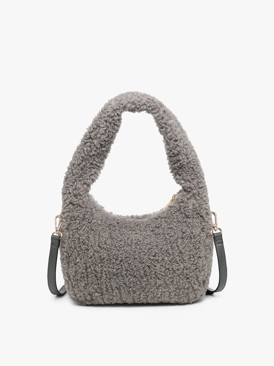 Gabrielle Vegan Sherpa Shoulder Bag - Jen & Co. vegan handbag