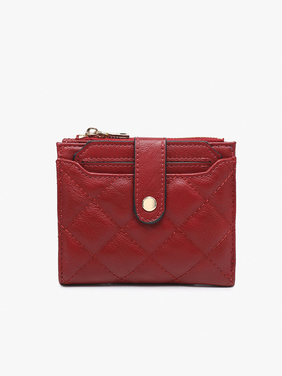 Melody Vegan Quilted Wallet Red - Jen & Co. vegan handbag