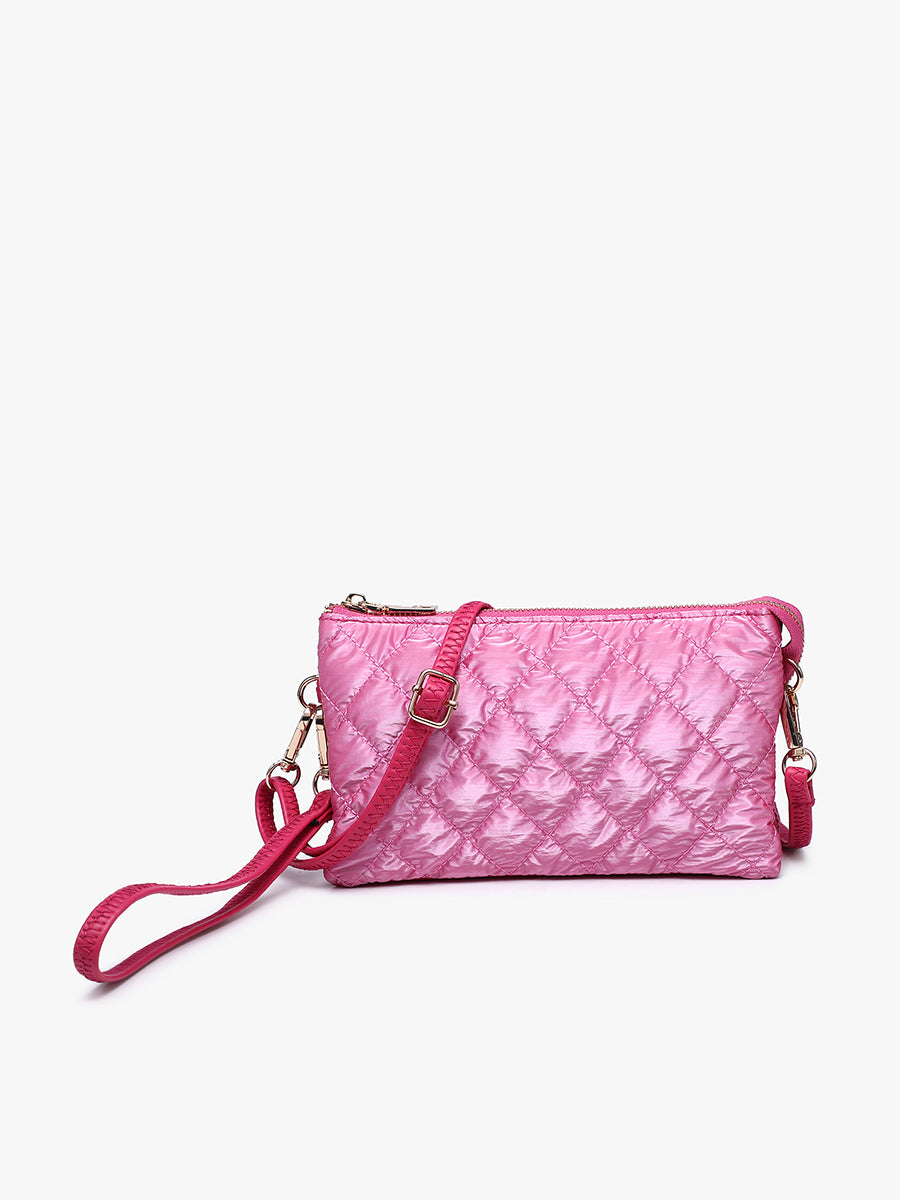 Riley Nylon Crossbody Static Pink - Jen & Co. vegan handbag