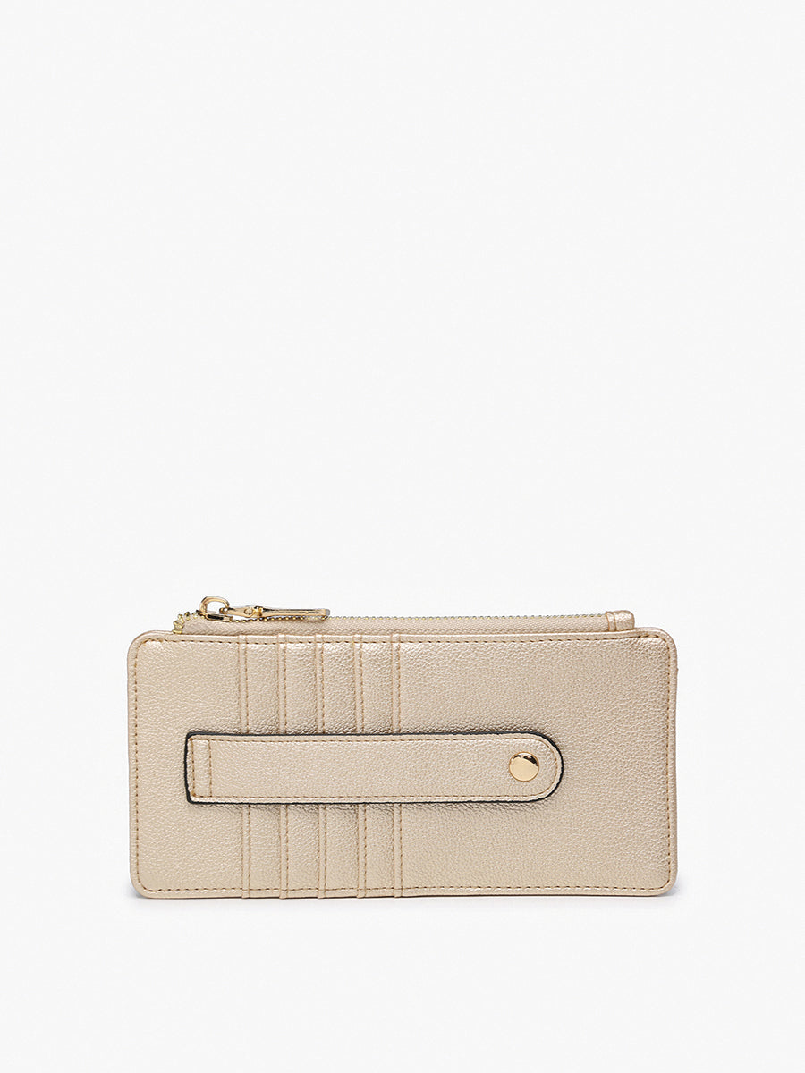 Saige Vegan RFID Wallet Gold - Jen & Co. vegan handbag