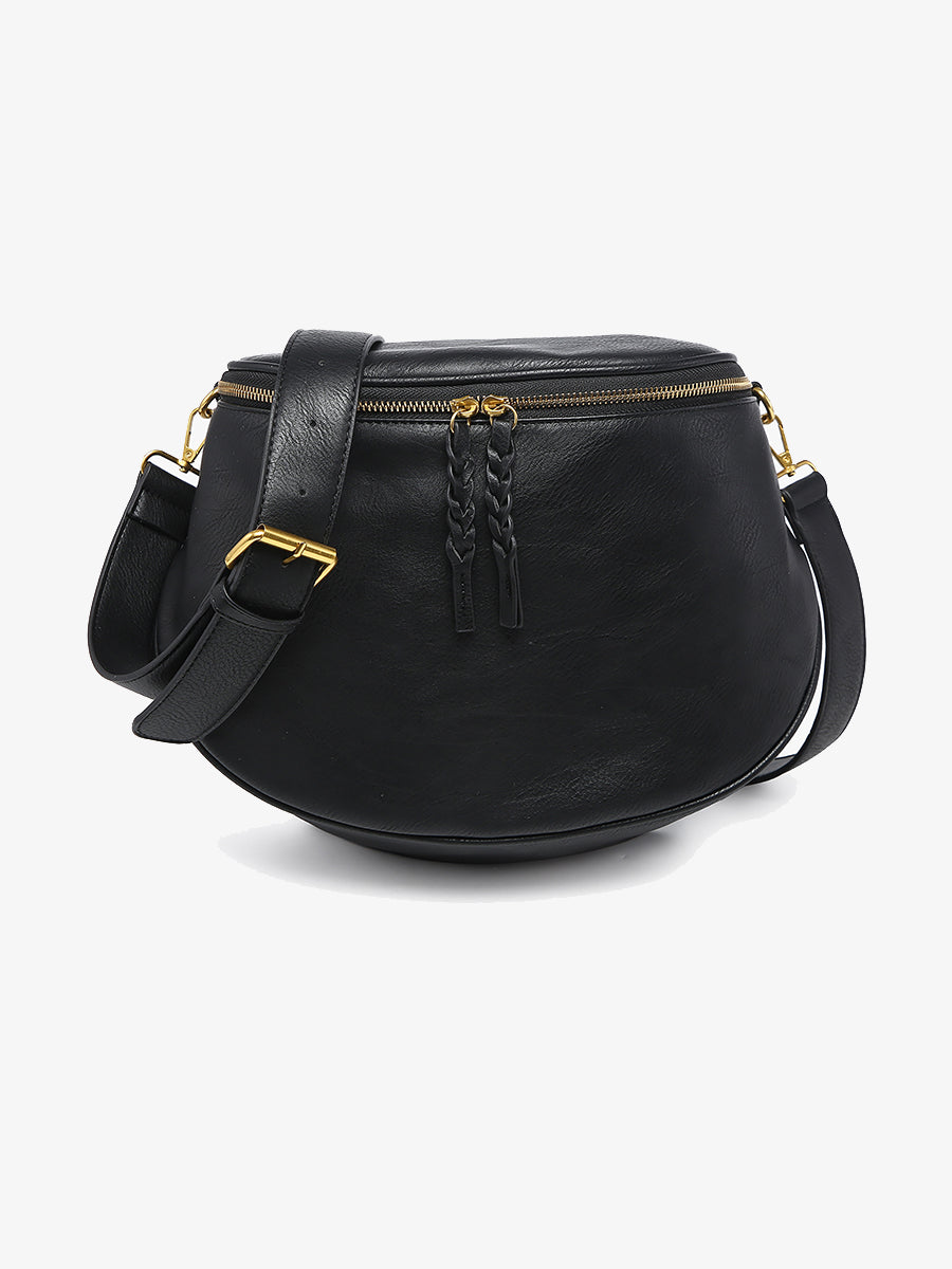 Megan Vegan Sling Bag Black - Jen & Co. vegan handbag