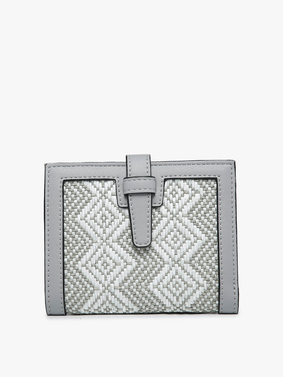 Bessie Vegan Wallet Diamond-Lt.Grey - Jen & Co. vegan handbag