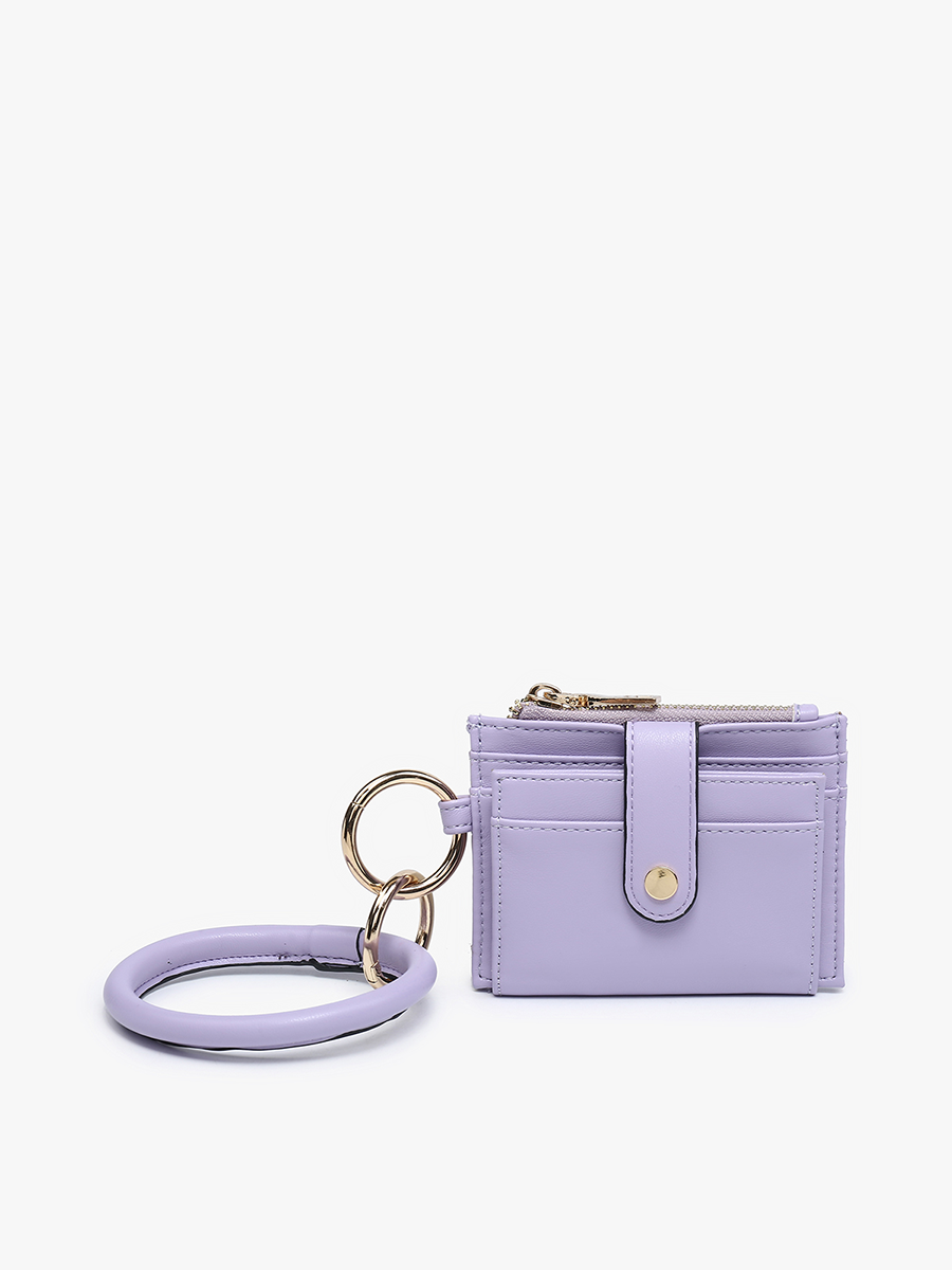 Sammie Vegan Wallet w/ Bangle Lavender - Jen & Co. vegan handbag