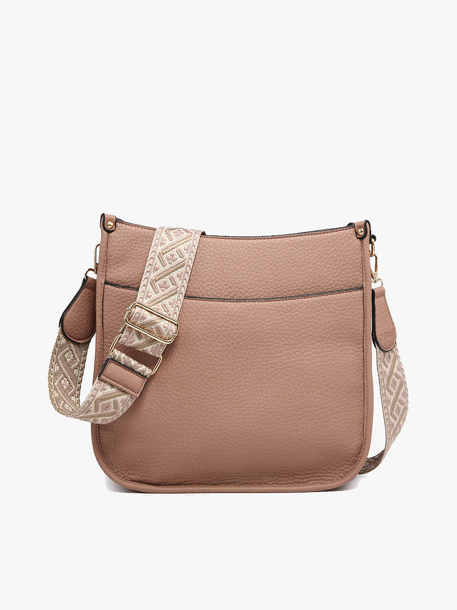 Chloe Vegan Crossbody Dusty Rosewood - Jen & Co. vegan handbag