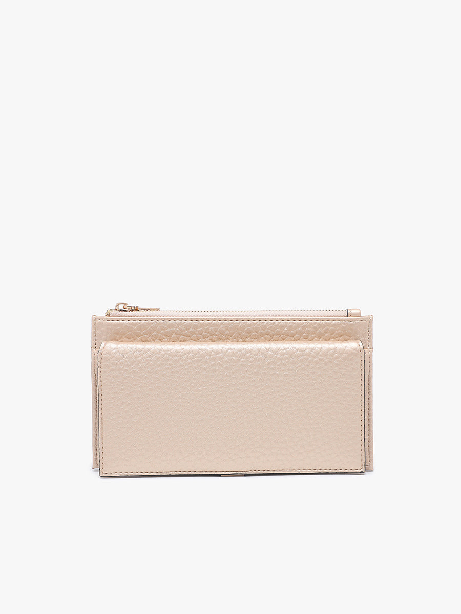Teagan Vegan Wallet Champagne - Jen & Co. vegan handbag
