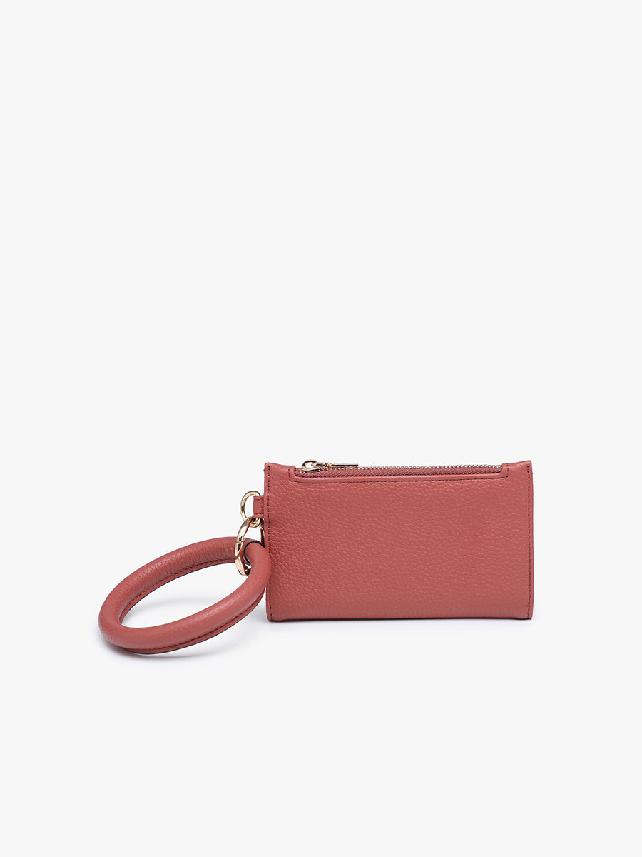 Adriana Vegan Bangle Wallet Brick - Jen & Co. vegan handbag
