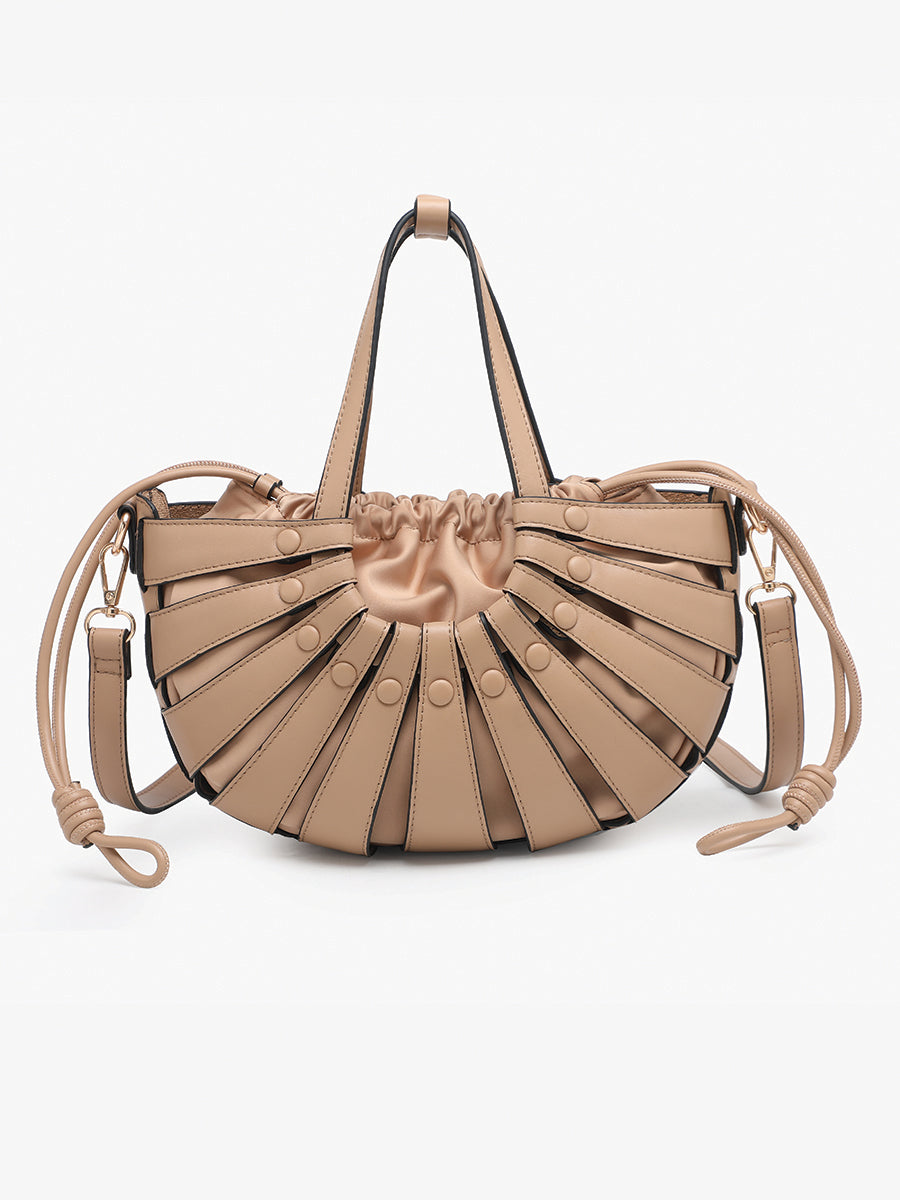 Lorraine Vegan Bucket Bag Tan - Jen & Co. vegan handbag