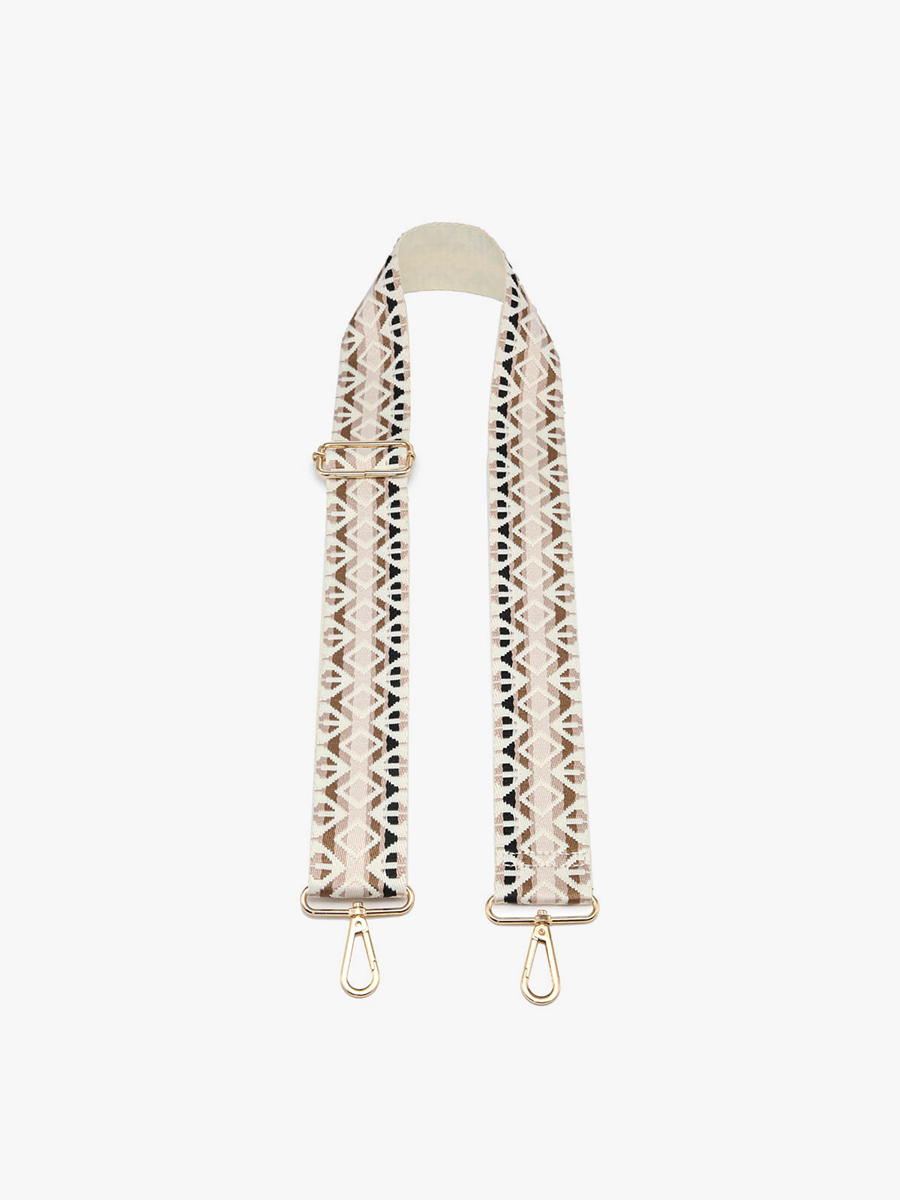 Bohemian Guitar Strap Beige - Jen & Co. vegan handbag