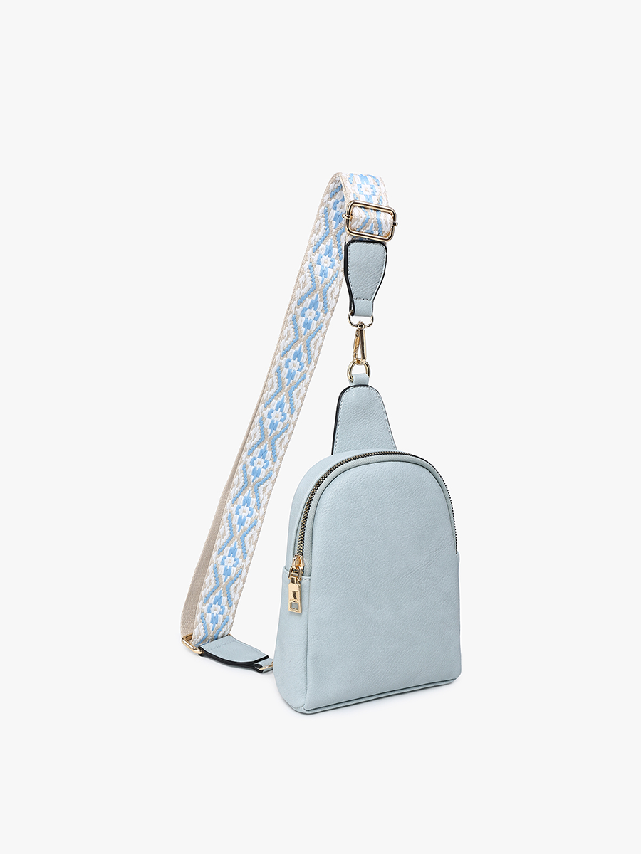 Ellen Vegan Guitar Strap Sling Bag - Jen & Co. vegan handbag