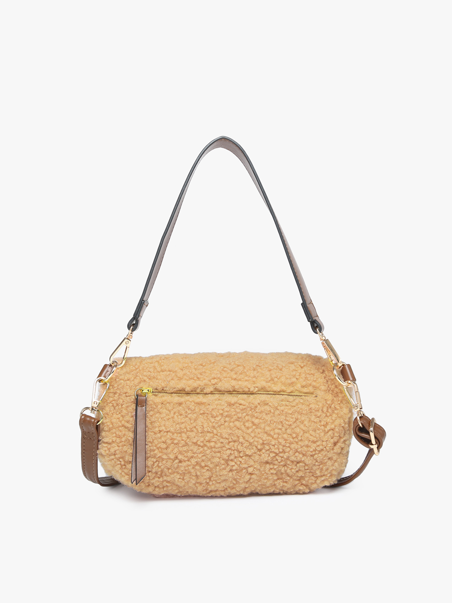 Brookie Vegan Sherpa Belt Bag - Jen & Co. vegan handbag