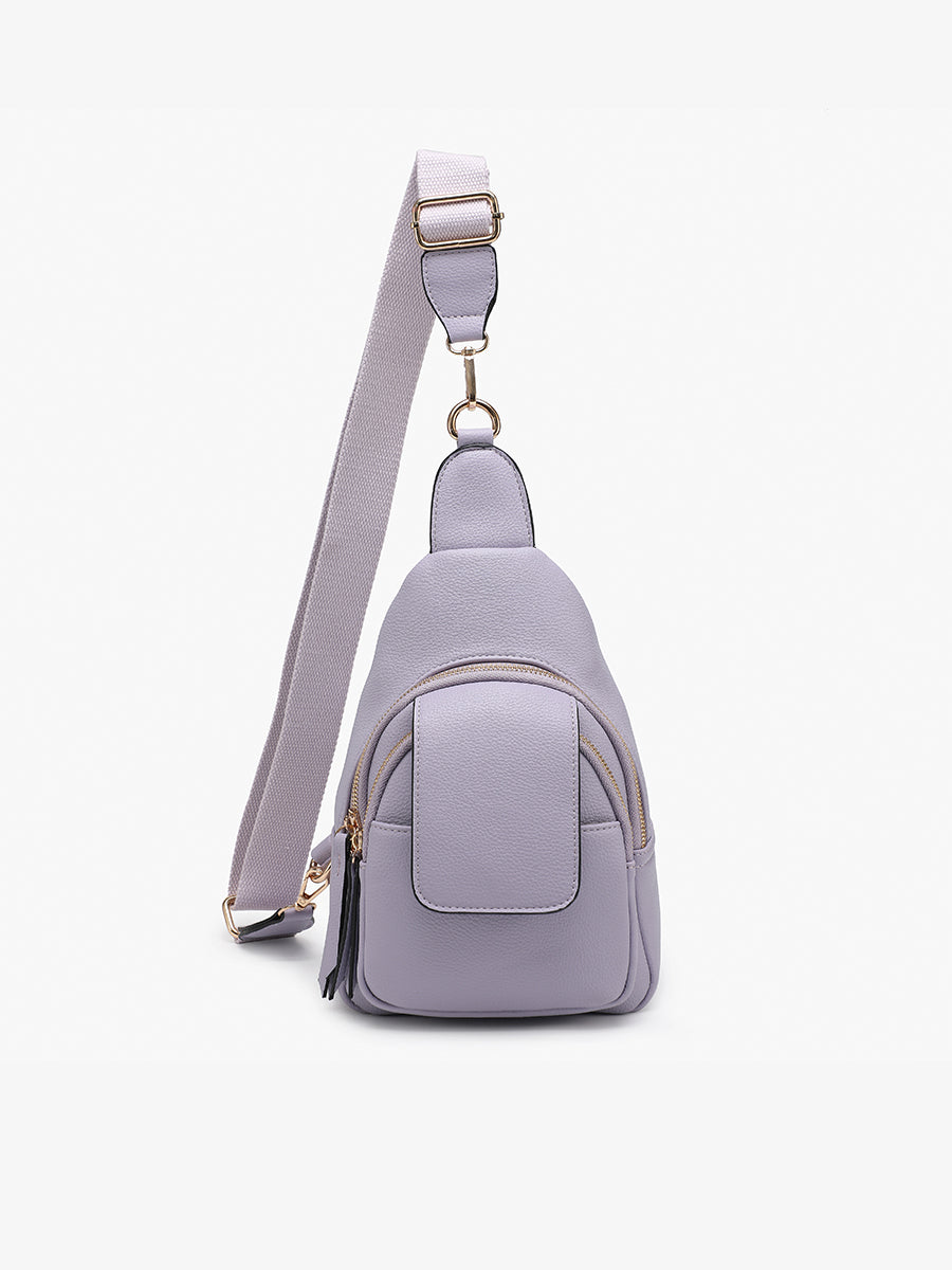 Sophia Vegan Sling Bag Lt. Purple - Jen & Co. vegan handbag