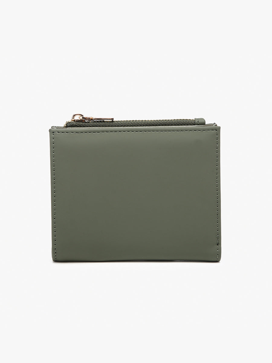 Alannah Vegan Bifold Wallet Olive - Jen & Co. vegan handbag