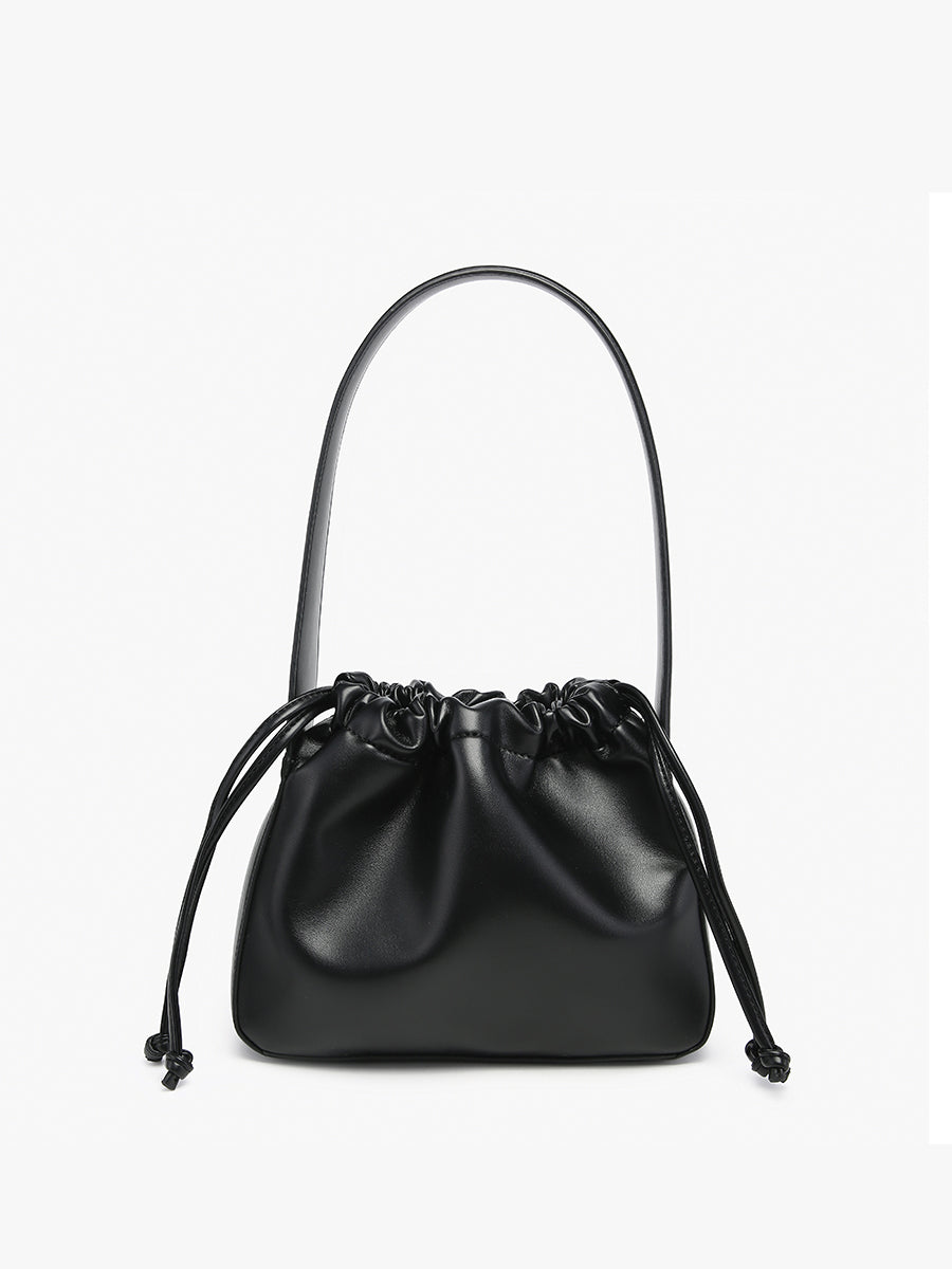 Yang Vegan Bucket Bag Black - Jen & Co. vegan handbag