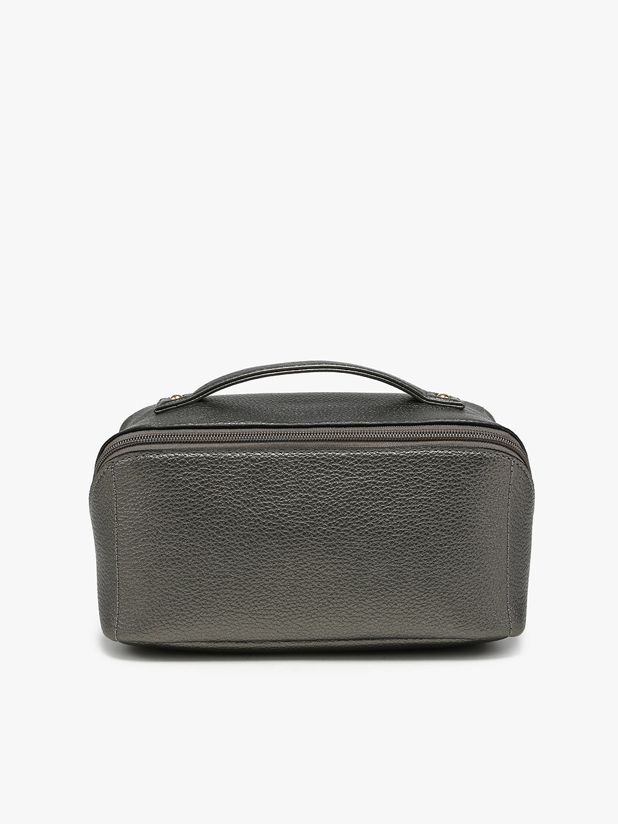 Paxton Makeup Bag Pewter - Jen & Co. vegan handbag
