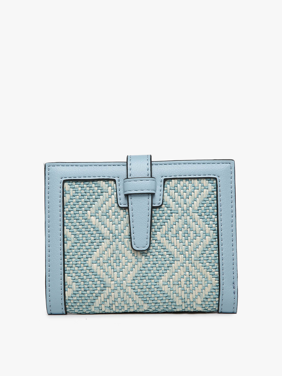 Bessie Vegan Wallet Diamond-Blue - Jen & Co. vegan handbag