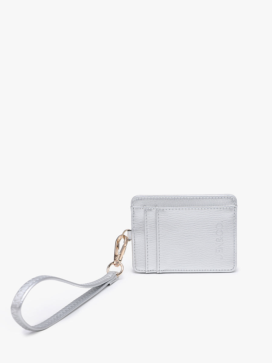 Hope Vegan Wristlet Wallet Silver - Jen & Co. vegan handbag