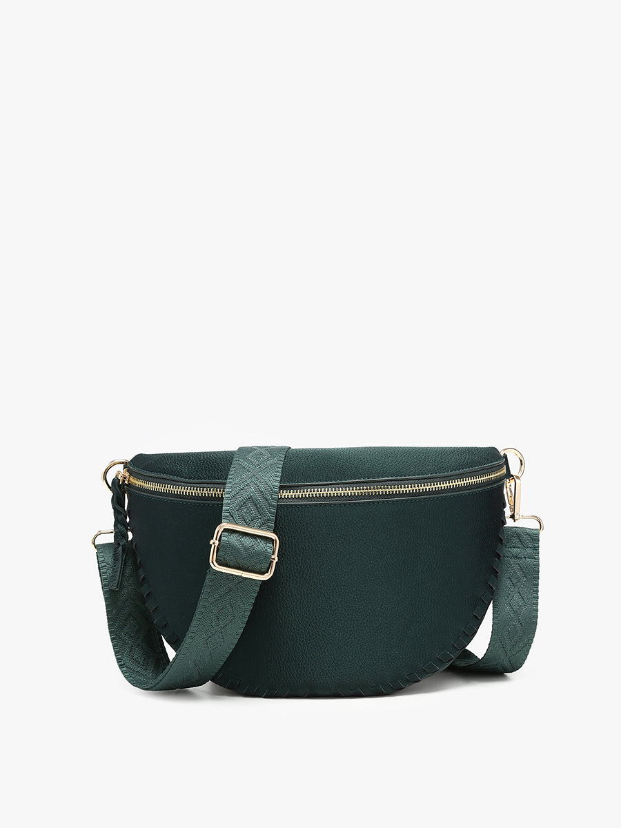 Janae Vegan Crossbody/Sling Bag Dark Emerald - Jen & Co. vegan handbag