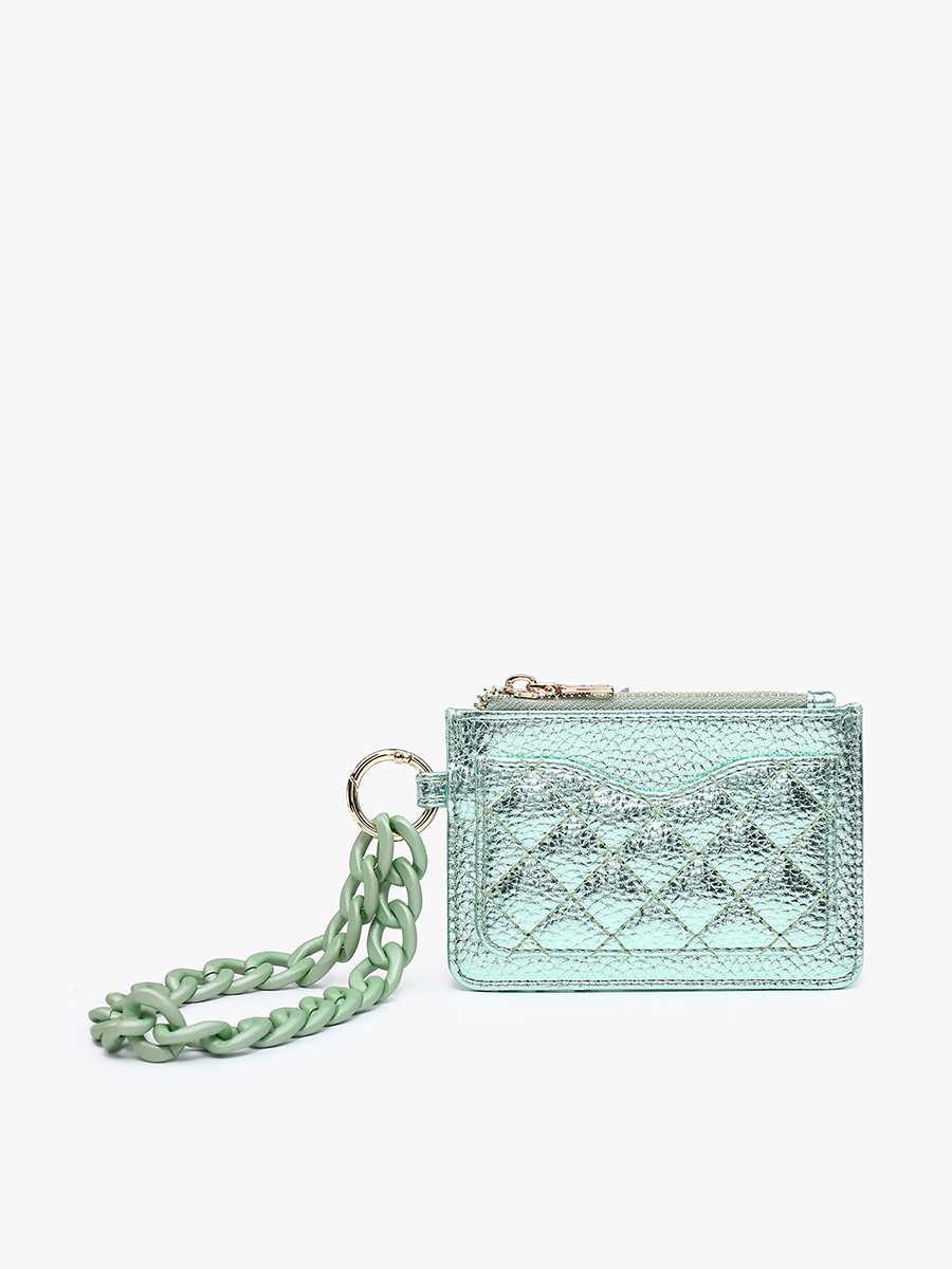 Rhodes Vegan Quilted Bangle Jadelite - Jen & Co. vegan handbag