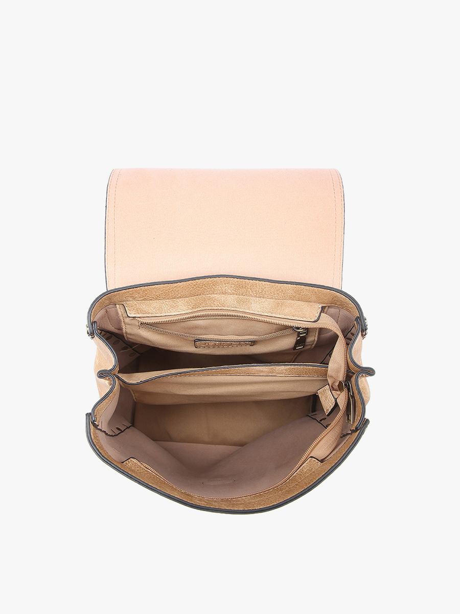 Bex Vegan Distressed Backpack - Jen & Co. vegan handbag