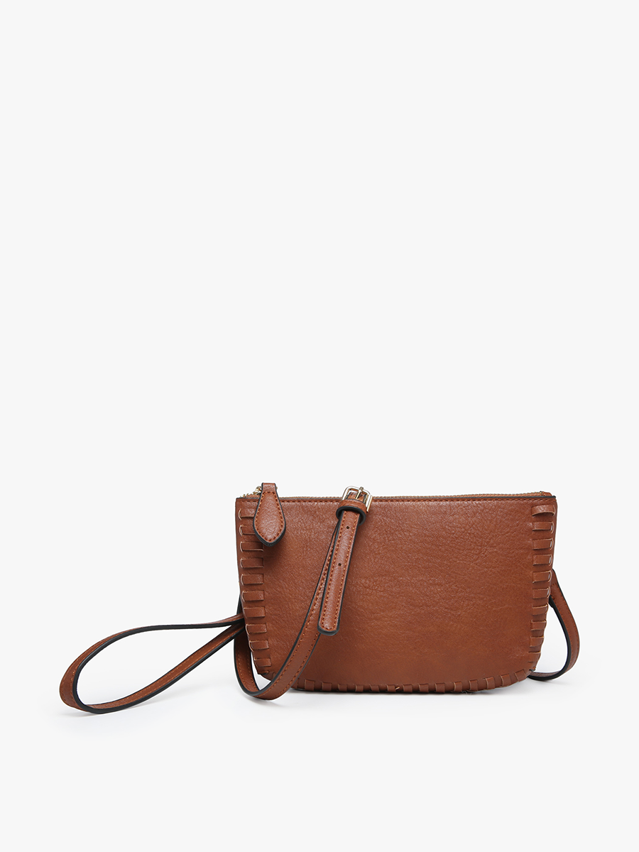 Bonnie Vegan Whipstitch Clutch/Crossbody Brick - Jen & Co. vegan handbag