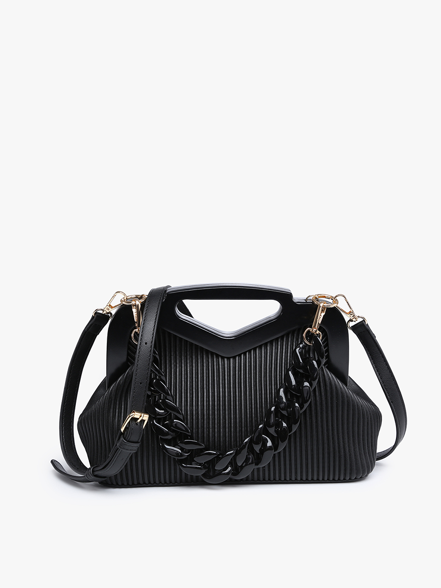 Remy Vegan Pleated Frame Bag - Jen & Co. vegan handbag