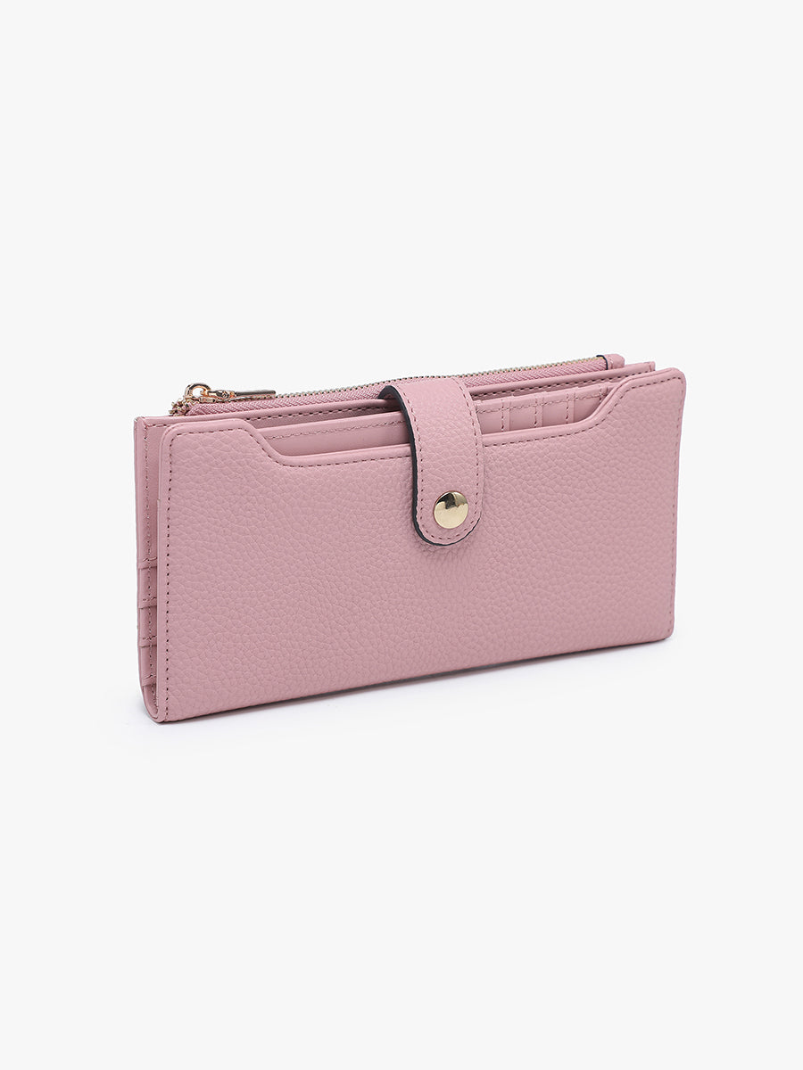 Violet Vegan RFID Fold-Out Wallet - Jen & Co. vegan handbag