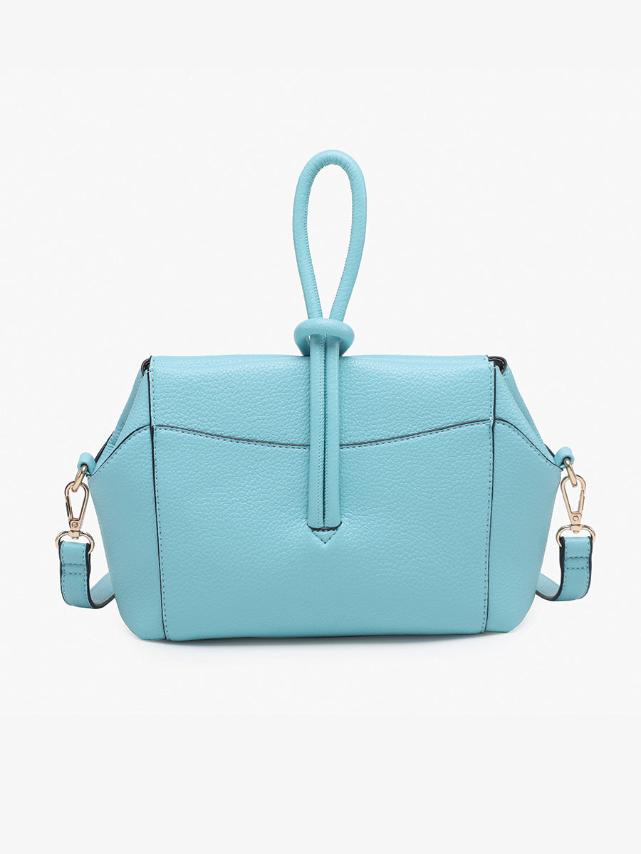 Lucille Vegan Crossbody Sky Blue - Jen & Co. vegan handbag