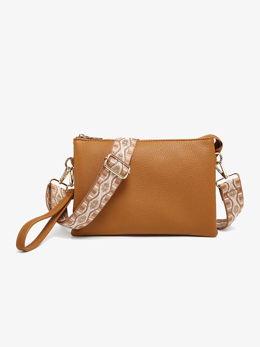 Izzy Vegan Crossbody Camel - Jen & Co. vegan handbag