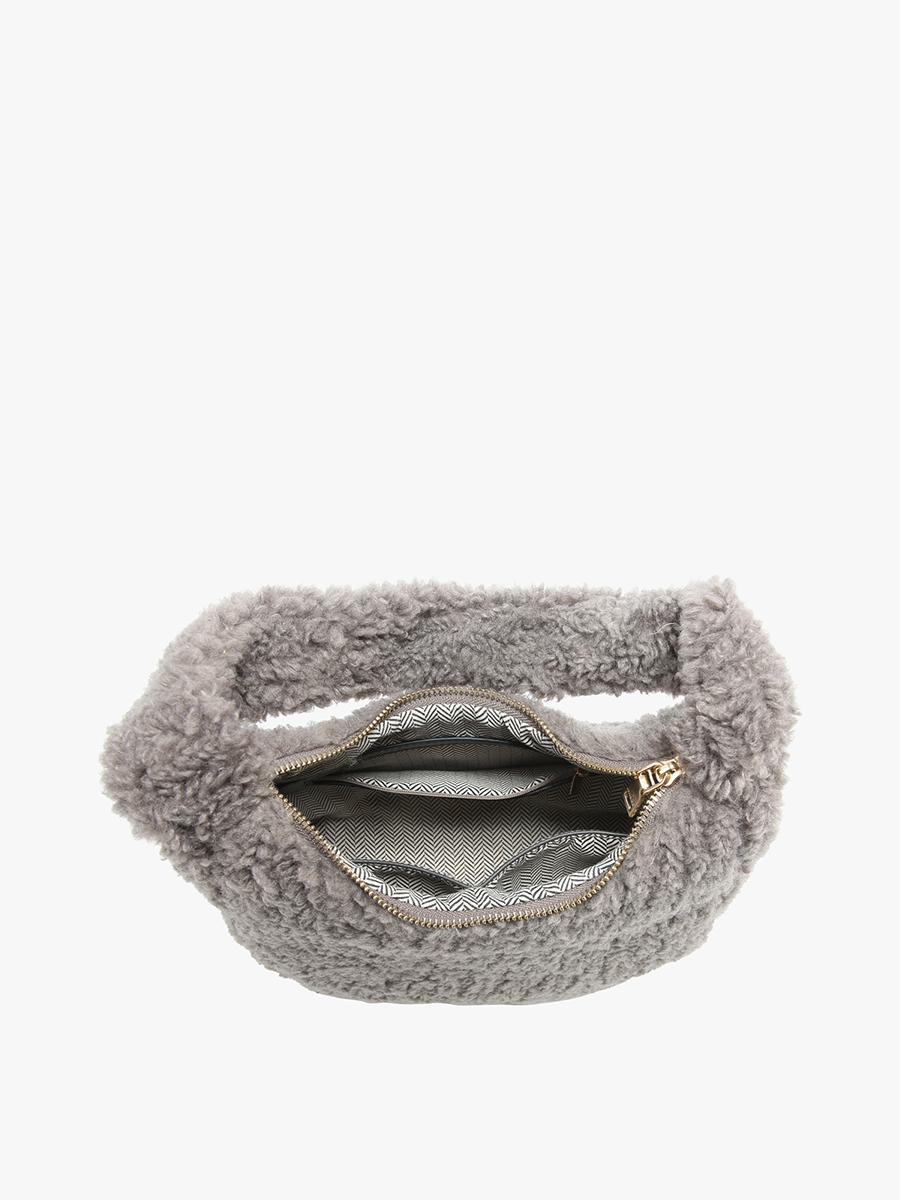 Gabrielle Vegan Sherpa Shoulder Bag - Jen & Co. vegan handbag