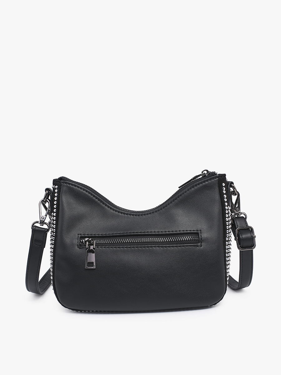 Sabine Vegan Grommet Shoulder Bag - Jen & Co. vegan handbag