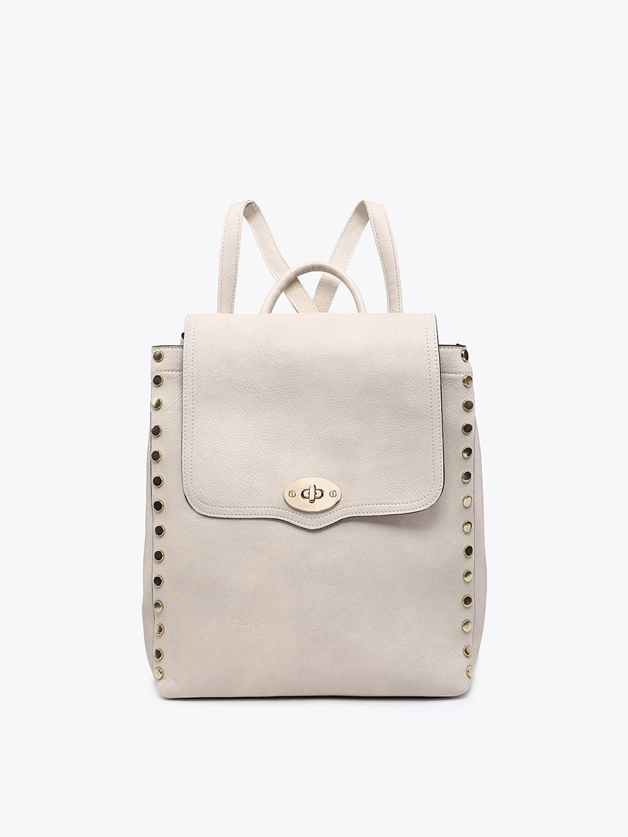 Bex Vegan Distressed Backpack Greige - Jen & Co. vegan handbag
