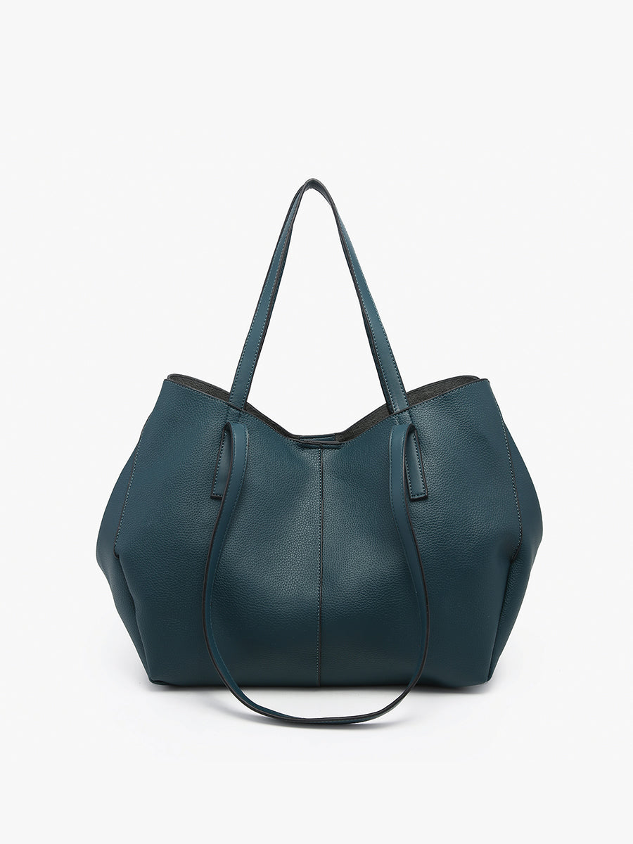 Celeste Vegan Distressed Hobo Peacock - Jen & Co. vegan handbag