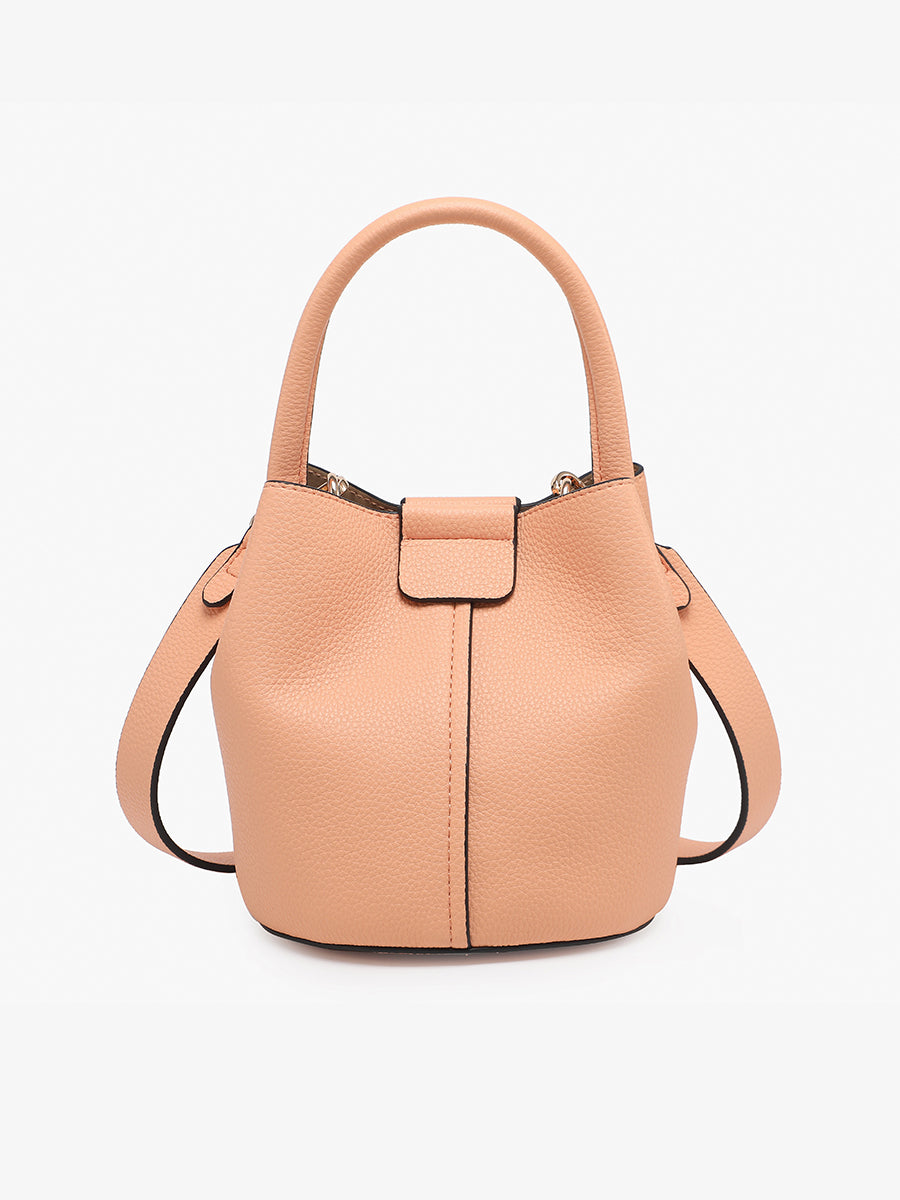 Farrah Vegan Bucket Bag Sherbet - Jen & Co. vegan handbag