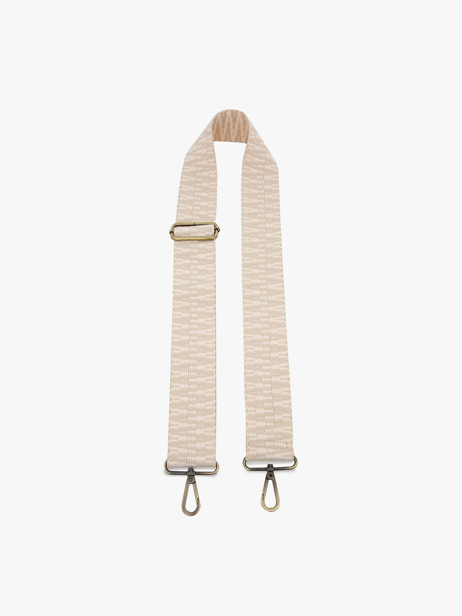 Aztec Guitar Strap Beige - Jen & Co. vegan handbag
