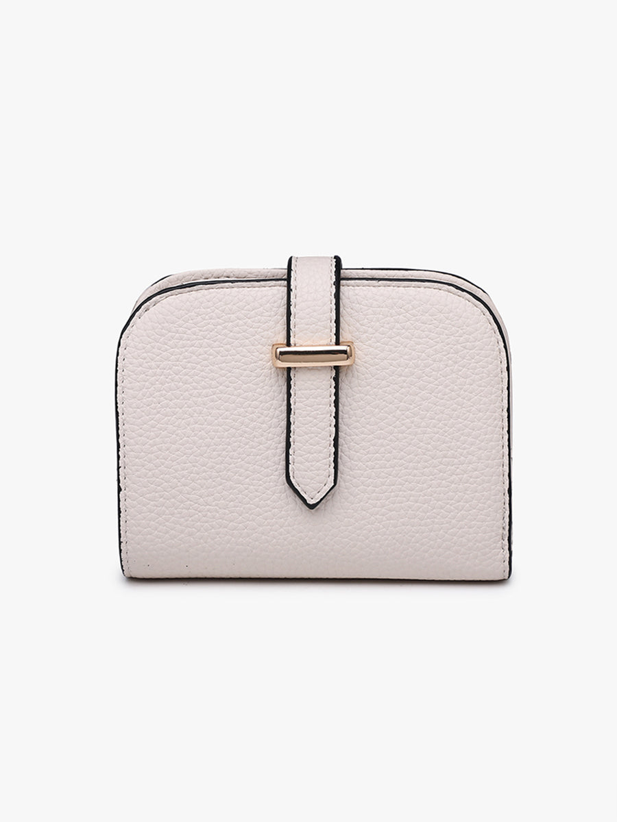 Magnolia Vegan RFID Bifold Wallet Ivory - Jen & Co. vegan handbag