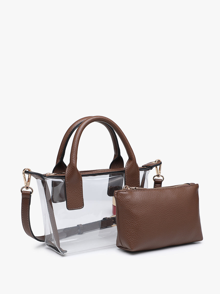 Amora Vegan Clear Crossbody - Jen & Co. vegan handbag