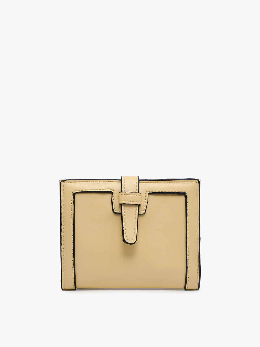 Bessie Vegan Wallet Pale Yellow - Jen & Co. vegan handbag