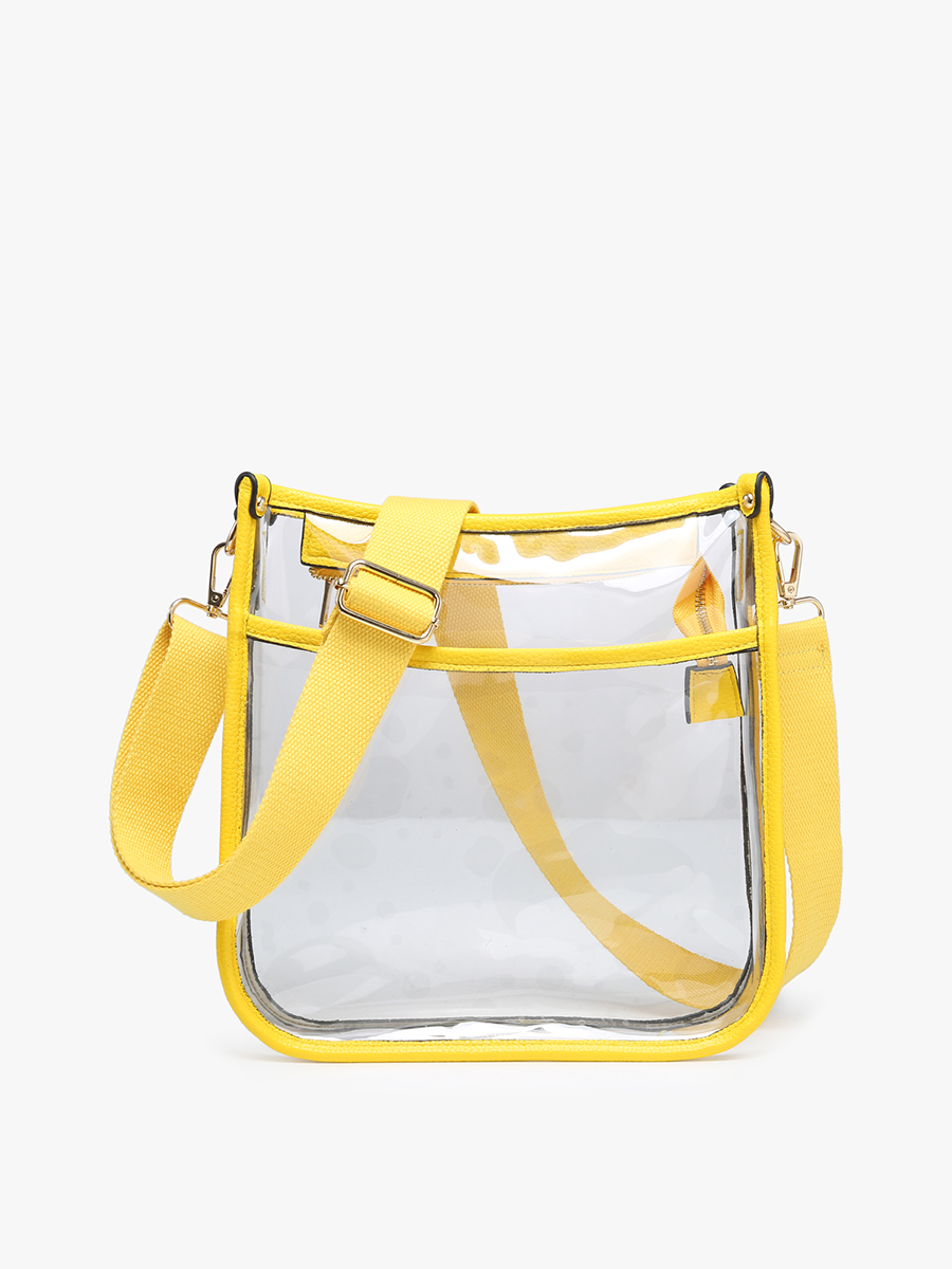 Posie Vegan Clear Crossbody Yellow - Jen & Co. vegan handbag