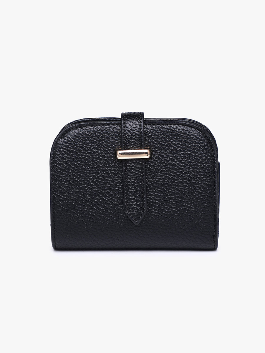 Magnolia Vegan RFID Bifold Wallet Black - Jen & Co. vegan handbag