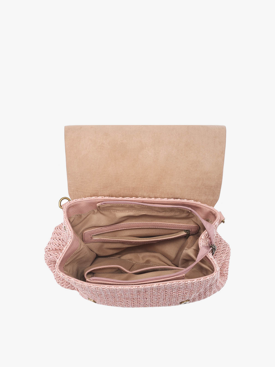 Faye Vegan Woven Backpack - Jen & Co. vegan handbag