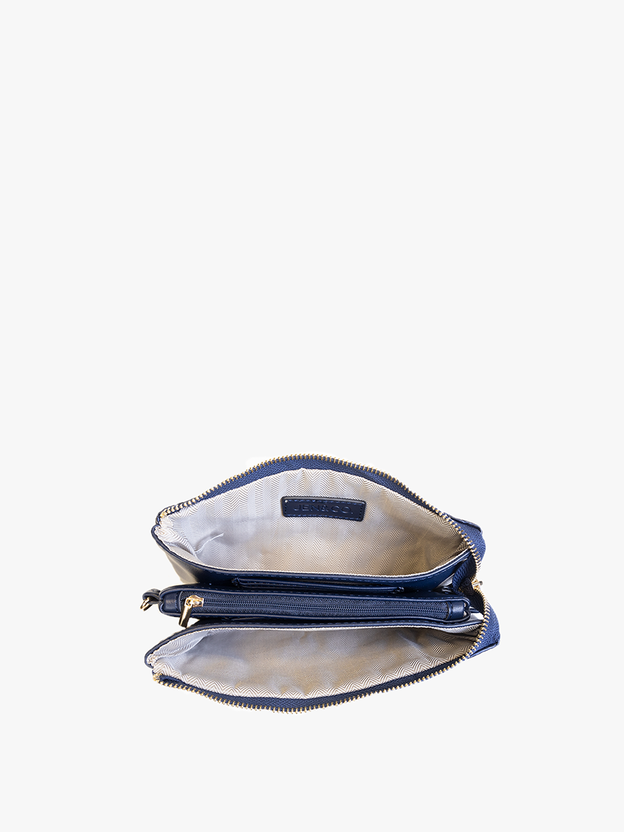 Riley Shimmer Stripe Crossbody - Jen & Co. vegan handbag