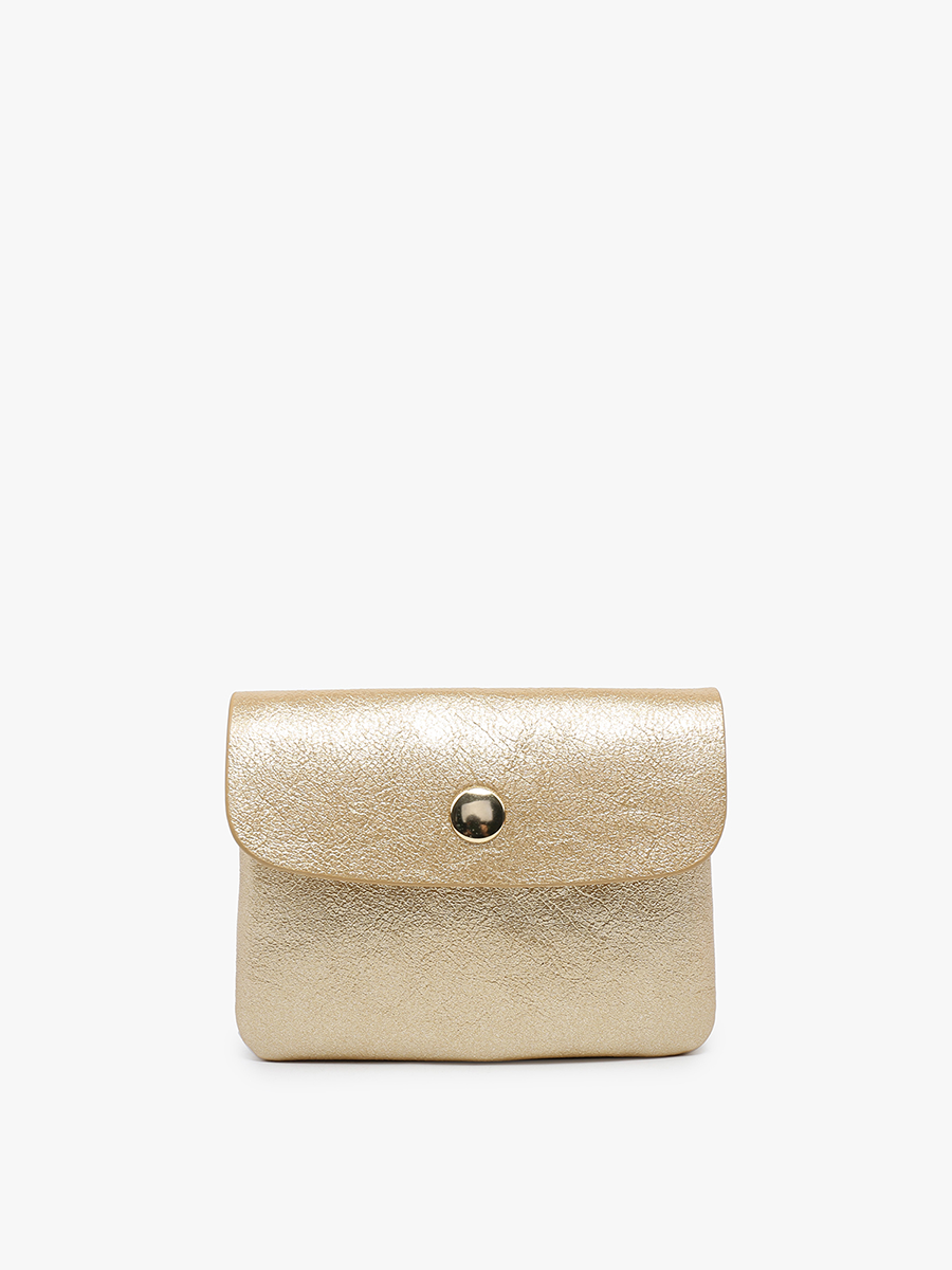 Ethel Vegan Mini Clutch Gold - Jen & Co. vegan handbag