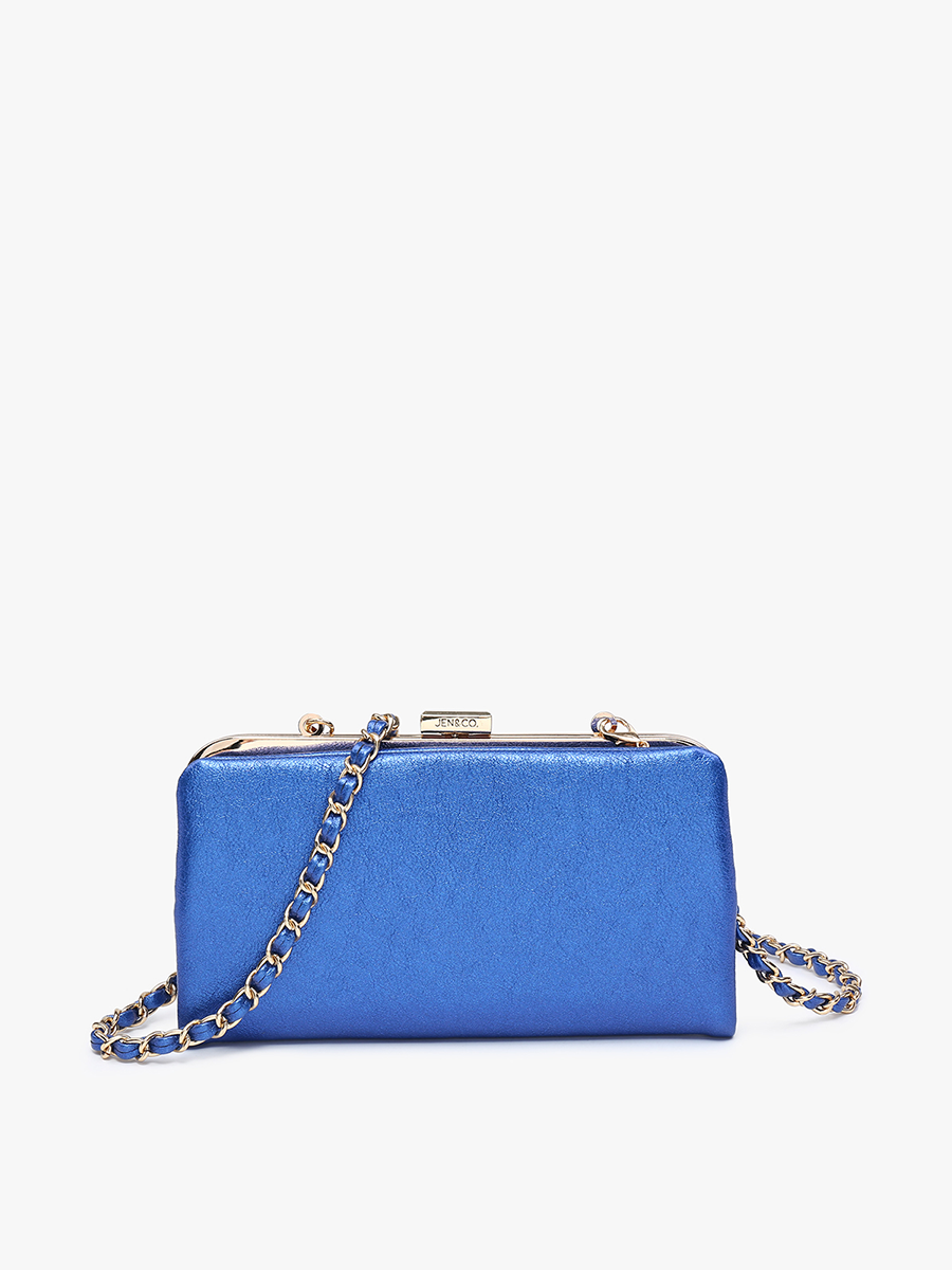 Sue Vegan Wallet Pouch Blue Agate - Jen & Co. vegan handbag