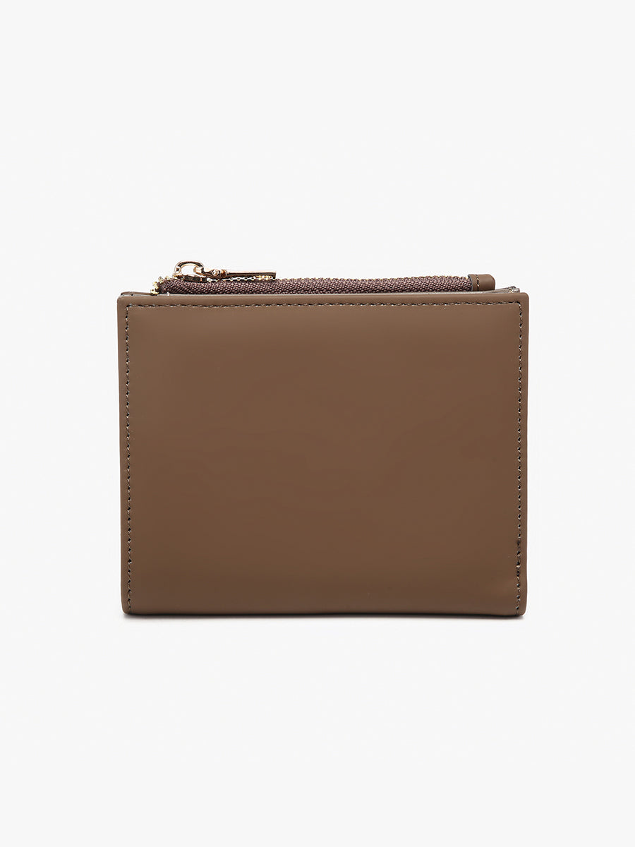 Alannah Vegan Bifold Wallet Dark Brown - Jen & Co. vegan handbag