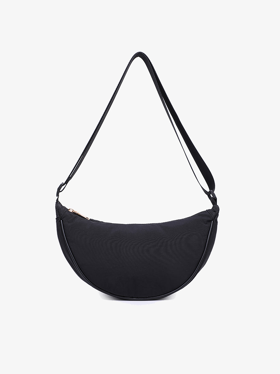 Mason Nylon Sling Bag Black - Jen & Co. vegan handbag