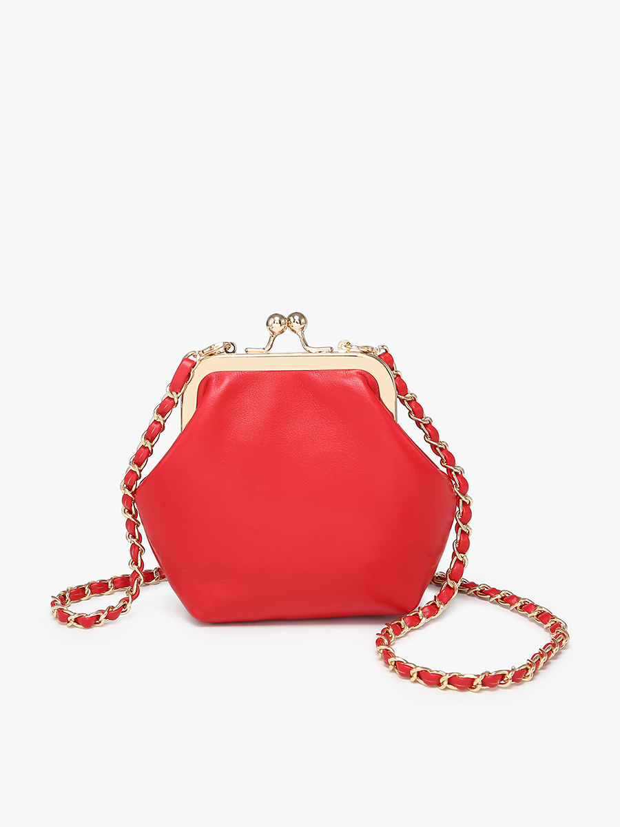 Cleo Coin Pouch Red - Jen & Co. vegan handbag