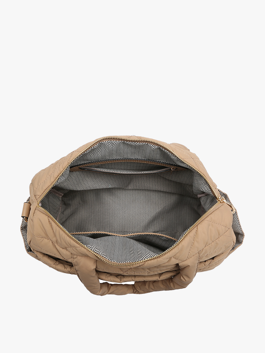 Billie Vegan Quilted Satchel - Jen & Co. vegan handbag