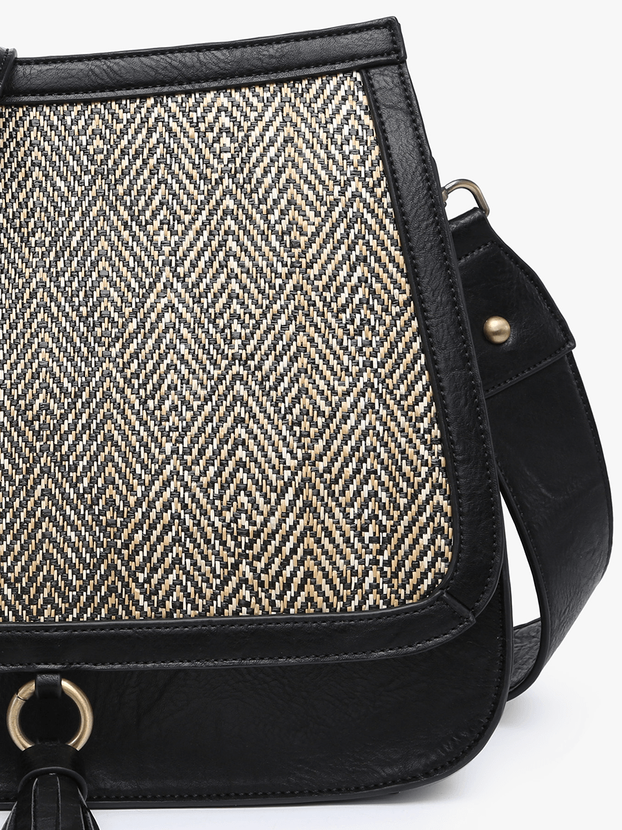 Bailey Vegan Contrast Crossbody - Jen & Co. vegan handbag