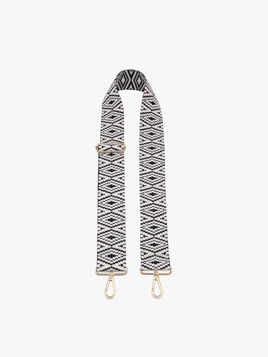 Bohemian Guitar Strap Navy - Jen & Co. vegan handbag