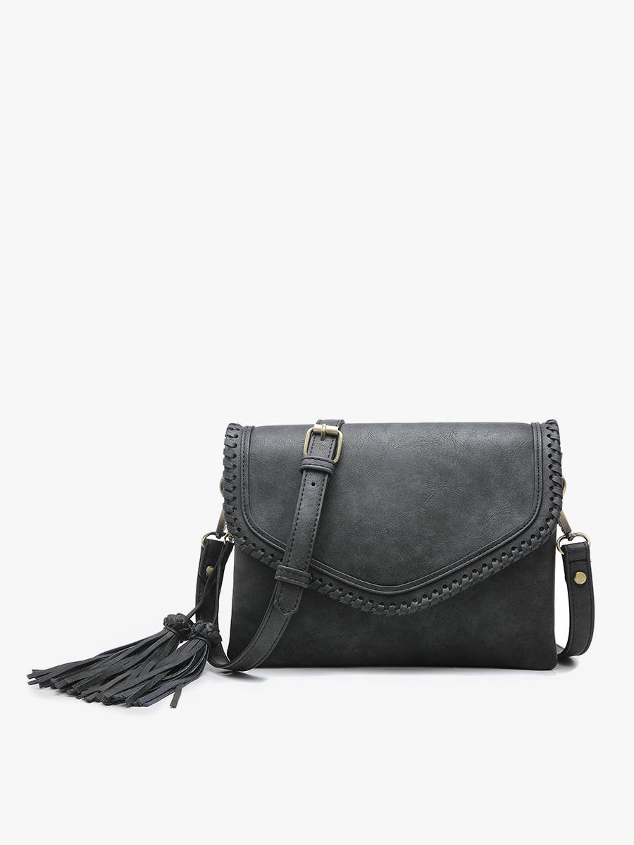 Sloane Vegan Crossbody Black - Jen & Co. vegan handbag